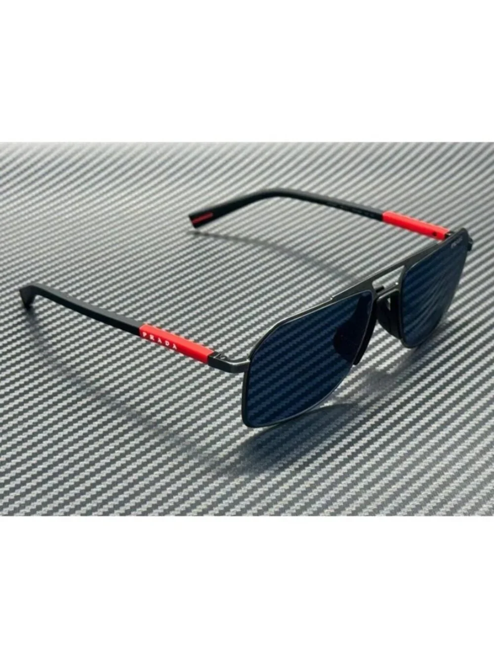 New PRADA LINEA ROSSA Men Gunmetal Sunglasses 56-17-145